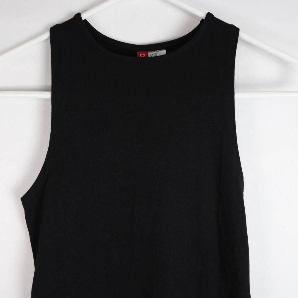 Divided by H&M Womens Black Cotton Blend Mini Size XS Mock Neck - Picture 2 of 8